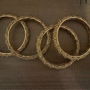 Elegant Gold Bangle Set